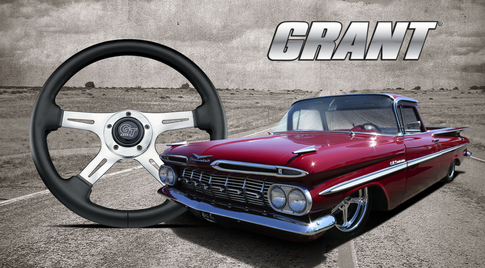 Grant Classic Steering Wheel/Installation Kit/Chrome Horn Button for F100/F150 